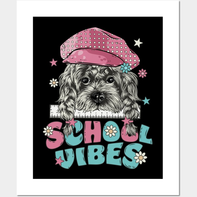 Groovy School Vibes Back to School Wall Art by PunnyPoyoShop